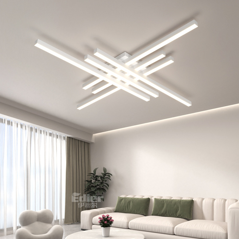 客厅灯现代简约设计师艺术感主灯新款大气线条极简意式餐厅吸顶灯