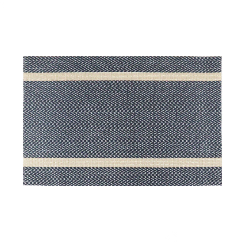 simple japanese-style striped insulation mat teslin placemat gold silk jacquard pvc placemat hotel insulation mat table mat