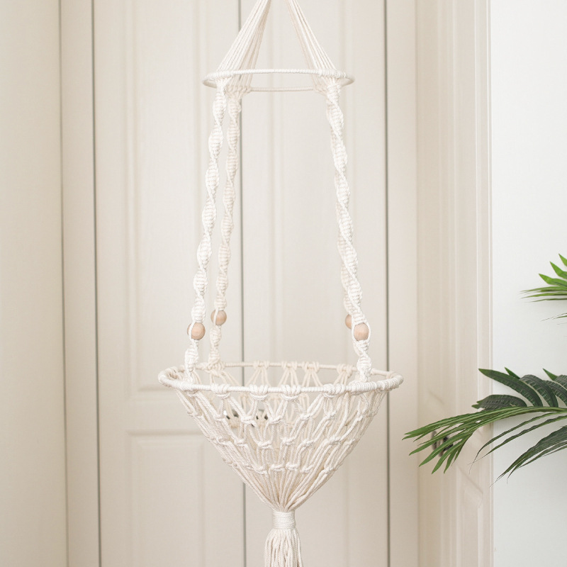 ins纯手工编织猫窝 猫咪吊篮秋千 网红宠物猫床猫窝网兜吊床