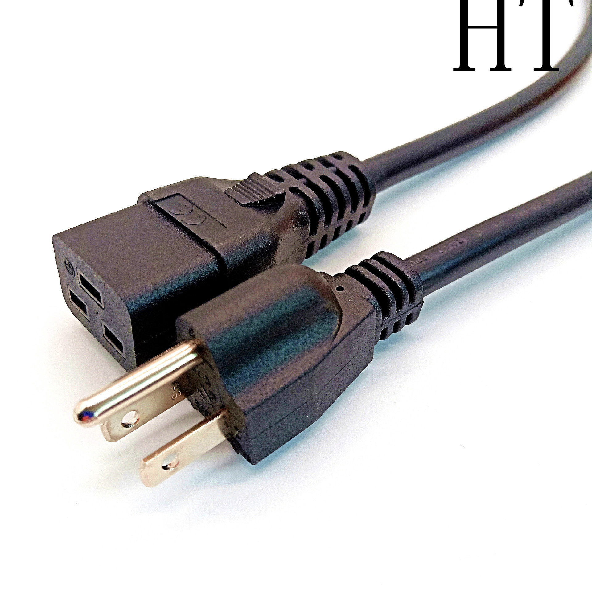 供应 三芯美标美规美式ul电源线 电脑管品字尾 梅花型连接线