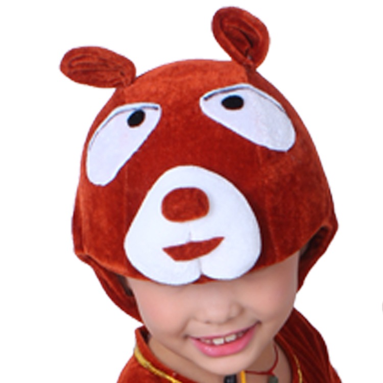 儿童动物演出服帽子小学生成人吉吉小鸟狼蚂蚁獾兔子老鼠表演头饰