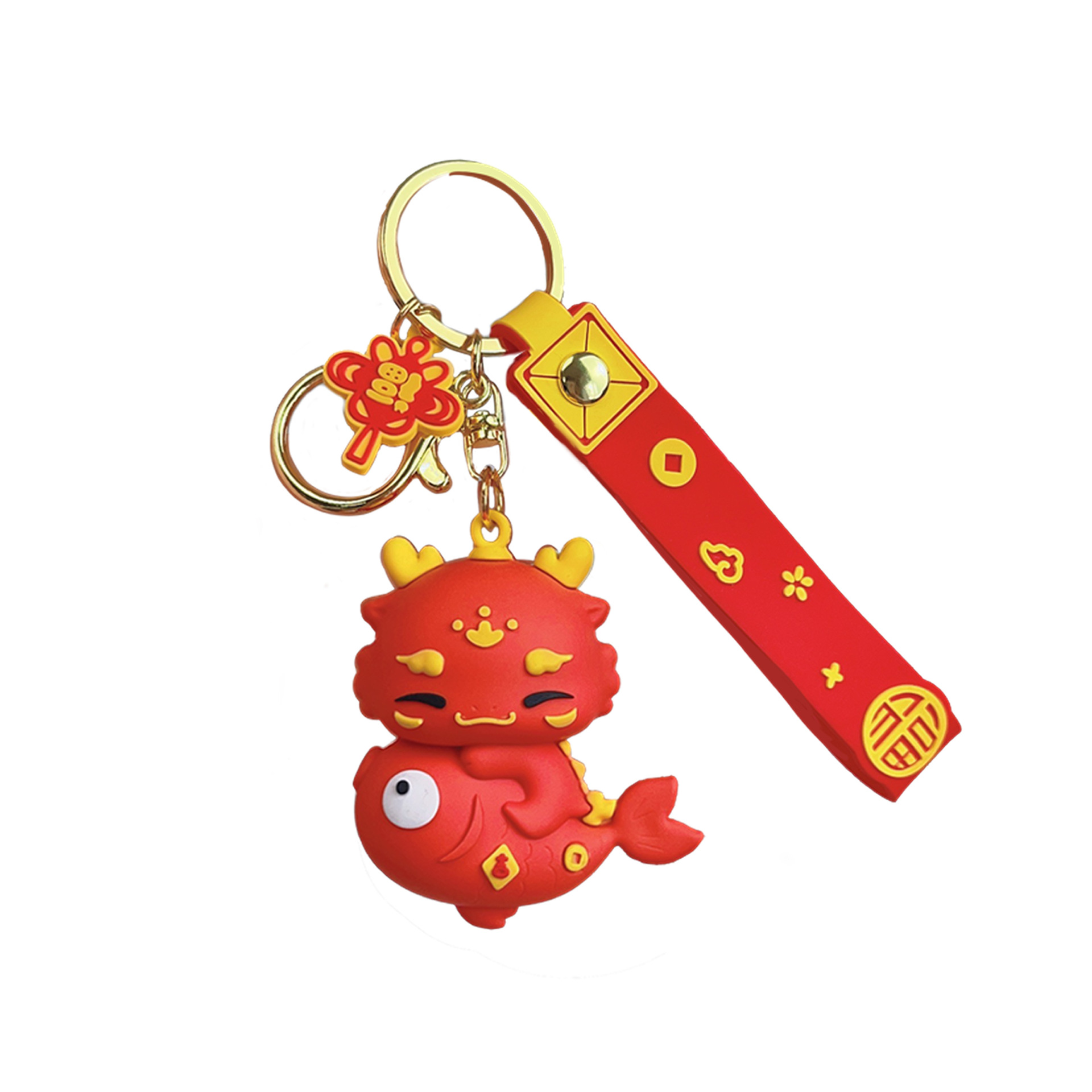 Gift Twelve Zodiac Dragon Year Keychain Wholesale Cute Small Gift Key Chain Student Bag Cute Dragon Year Pendant