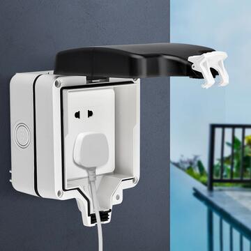 户外电源插座防水盒86型明装五孔防水罩防雨室外保护密封接线盒子