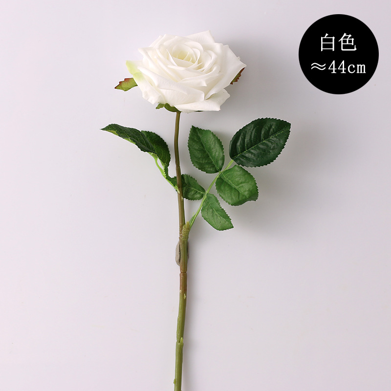 Single-Branch Moisturizing Touch Rose Artificial Flower Nordic Home Coffee Table Decoration Artificial Flower Decoration Rose Wholesale