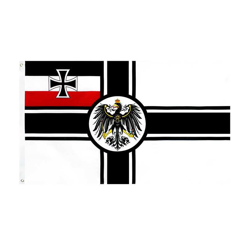 90*150cm二战白底十字鹰旗现货 3*5ft涤纶旗子厂家 德意志旗帜