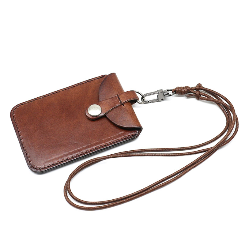 真皮卡套可伸缩挂绳公交卡套挂脖学生饭卡卡套门禁地铁巴士卡套