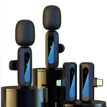 新款私模J3无线领夹麦克风智能降噪直播迷你话筒视频户外跨境热卖