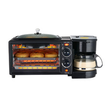 多士炉早餐机家用三合一烤箱咖啡机蒸煮煎全自动早餐机