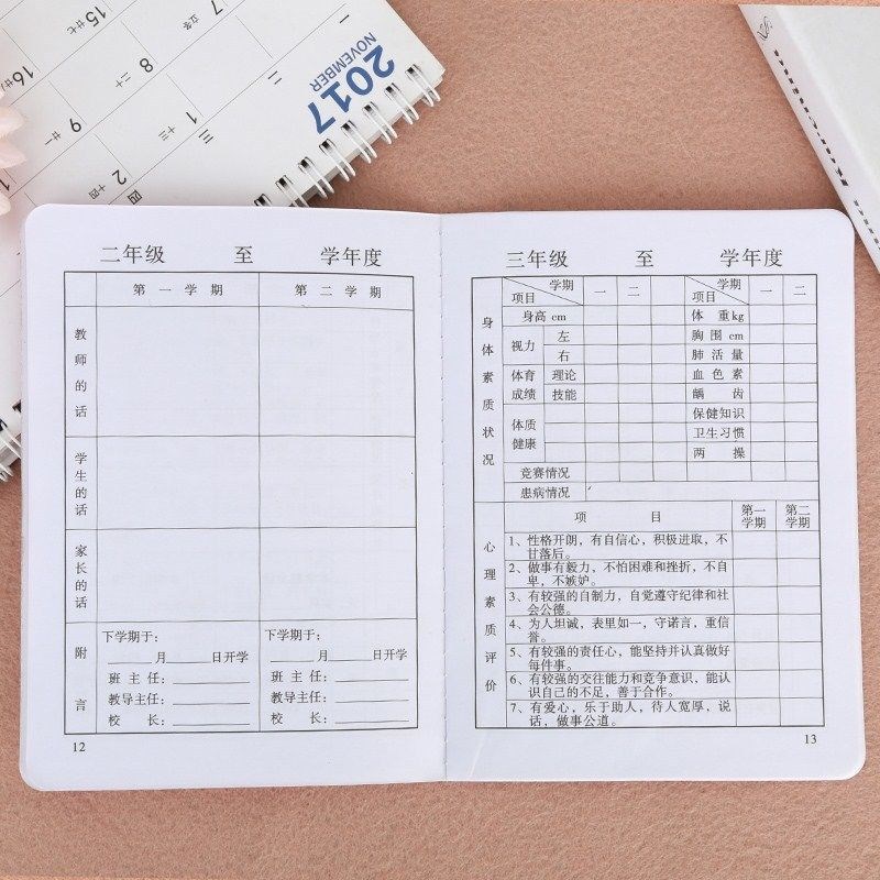 小学生综合素质评价手册幼儿园儿童报告册报告书教育评估成长红皮