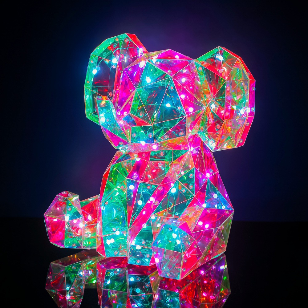 Hot Selling Cross-Border App Intelligent Control Luminous Baby Elephant Creative Gift Magic Color Luminous Bear Birthday Atmosphere Kt-C