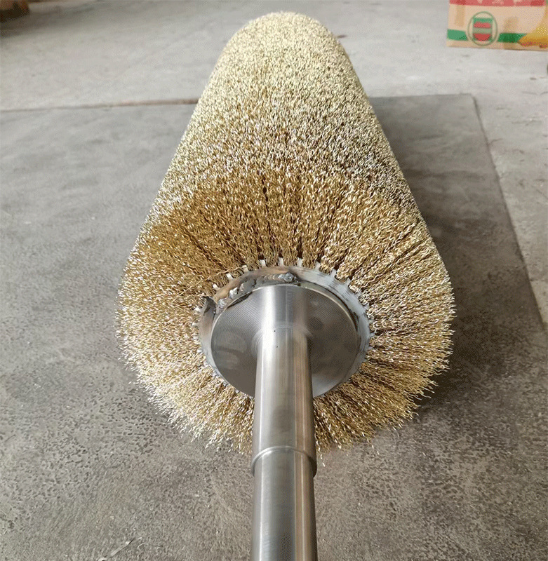 直供筛沙机防堵毛刷 砖厂钢丝条刷滚筒筛钢丝刷 抛光除锈钢丝辊