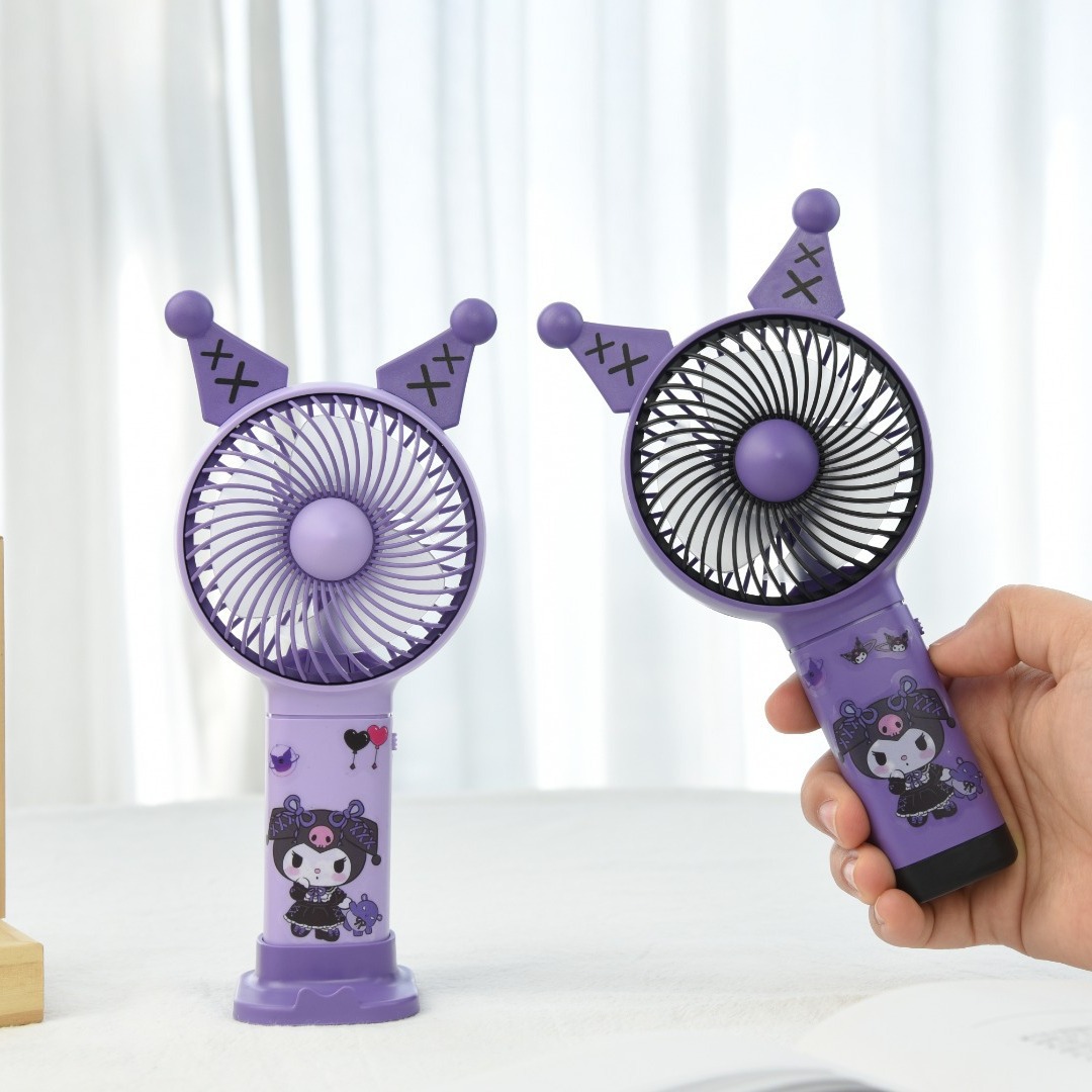 Sanrio Clow M Handheld Fan Mini Rechargeable Small Fan with Bracket Foreign Trade Model