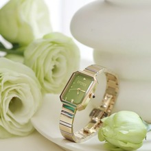 时尚气质百搭方形小绿表小巧精致轻奢小众女款手表防水显白手表女