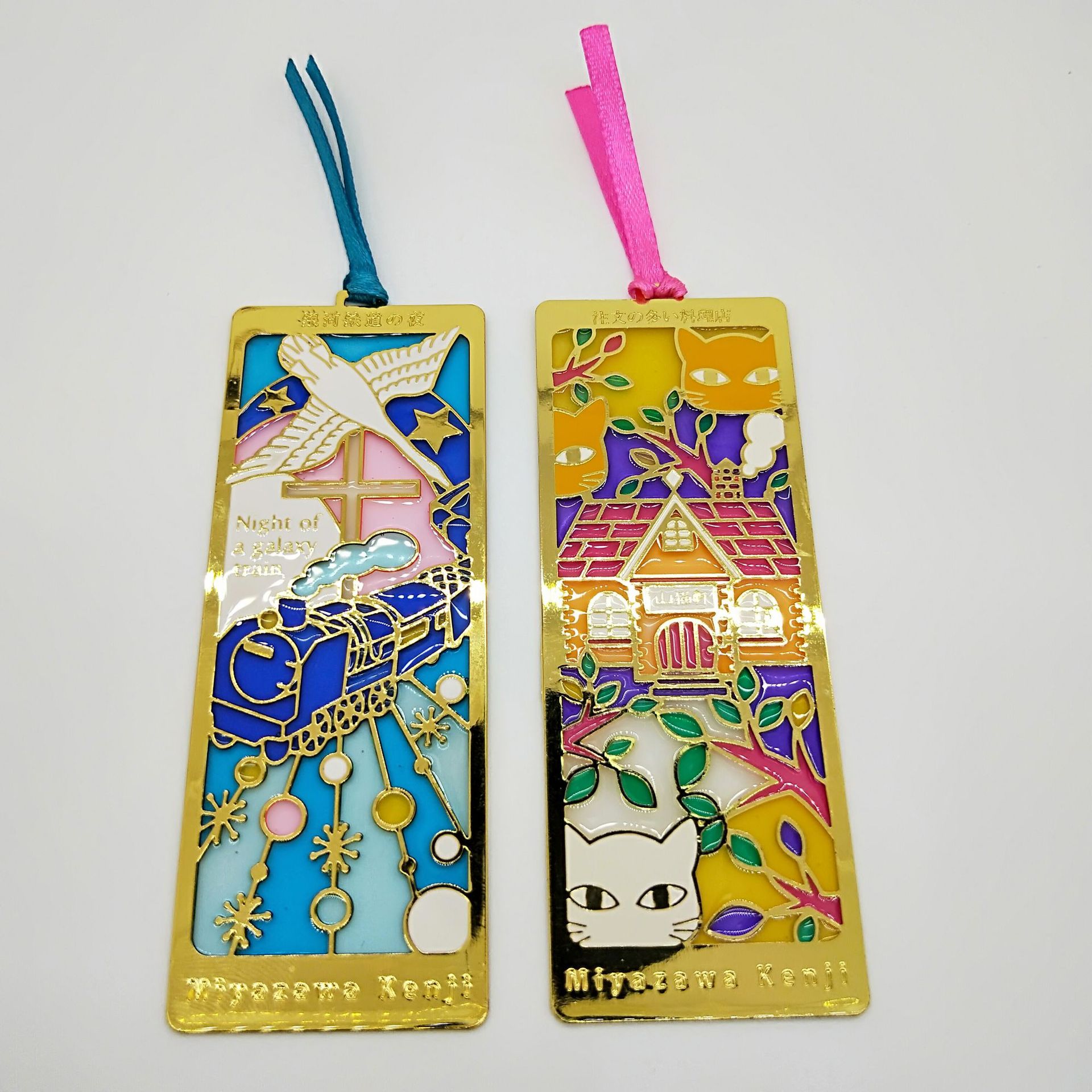 厂家定制金属书签 透明玻璃漆书签 腐蚀镂空黄铜书签礼品书签定做