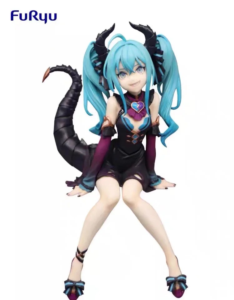 初音 miku 小恶魔 初音 坐姿 压泡面 景品 模型 公仔摆件盒装手办