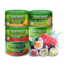 泰国进口JOHN WEST西部约翰金枪鱼罐头水浸橄榄油浸即食整箱批发