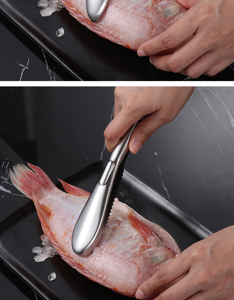 鱼鳞刨刮鳞器不锈钢刮鱼鳞器去鱼鳞打鳞刷子家用工具鱼刀