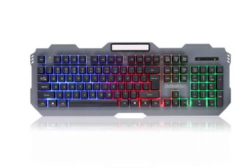 博士顿390游戏背光带手机支架19键无冲突电竞吃鸡游戏金属键盘