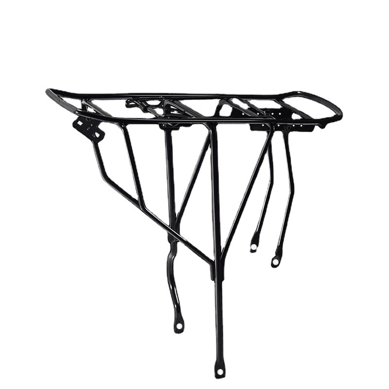 自行车货架后衣架26山地车实心加粗货架碟刹载人一体货架骑行装备
