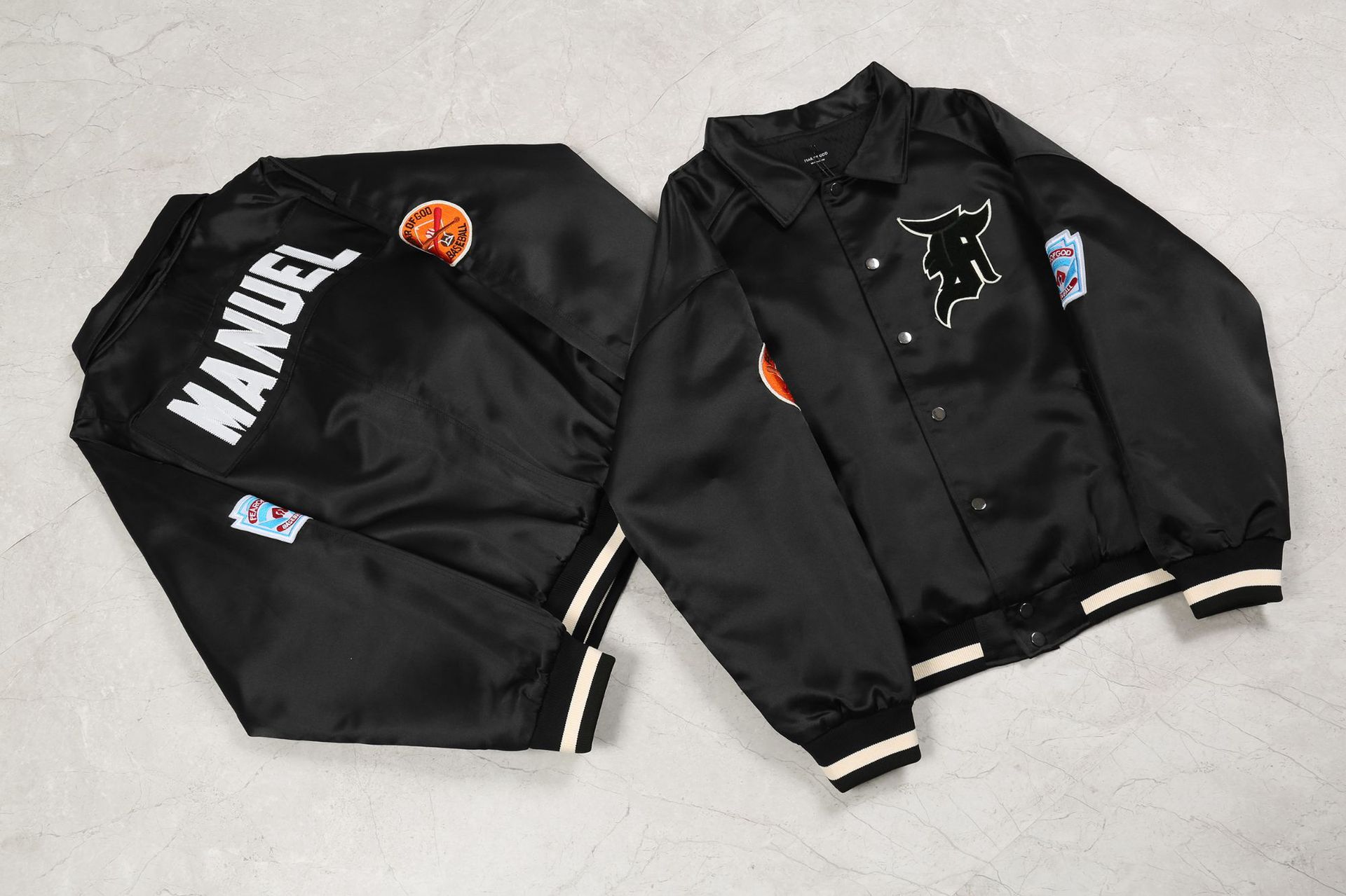 2021欧美潮牌fog第五季袖章徽章高街教练夹克棒球服外套男女同款