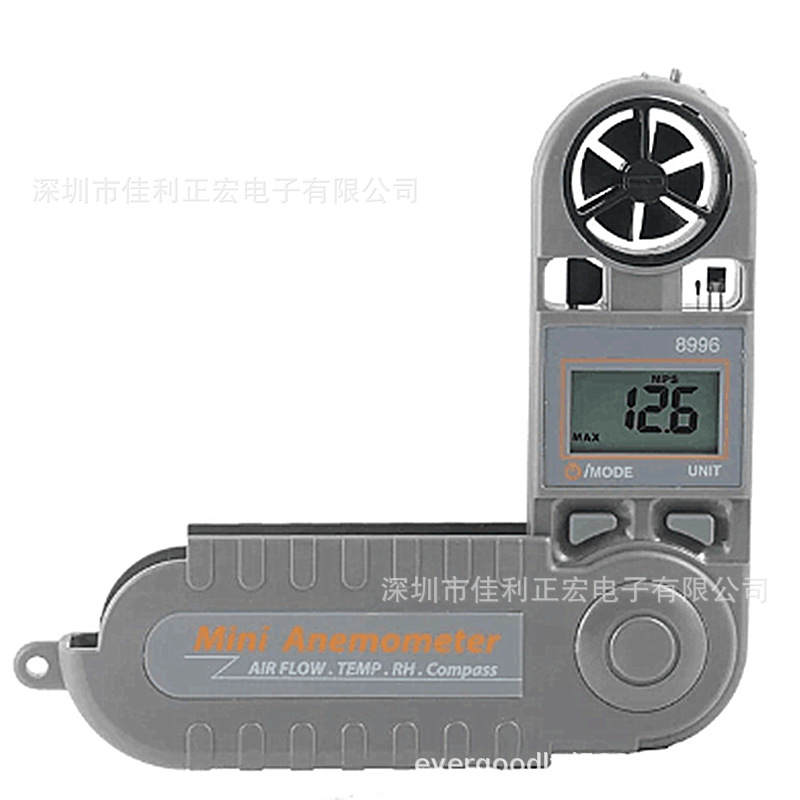 衡欣az8996迷你风向风速计风速仪测风仪多功能手持式风温测量仪