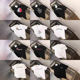 蒙家春夏新款男女同款印花短T经典百搭潮流时尚情侣T恤套头上衣