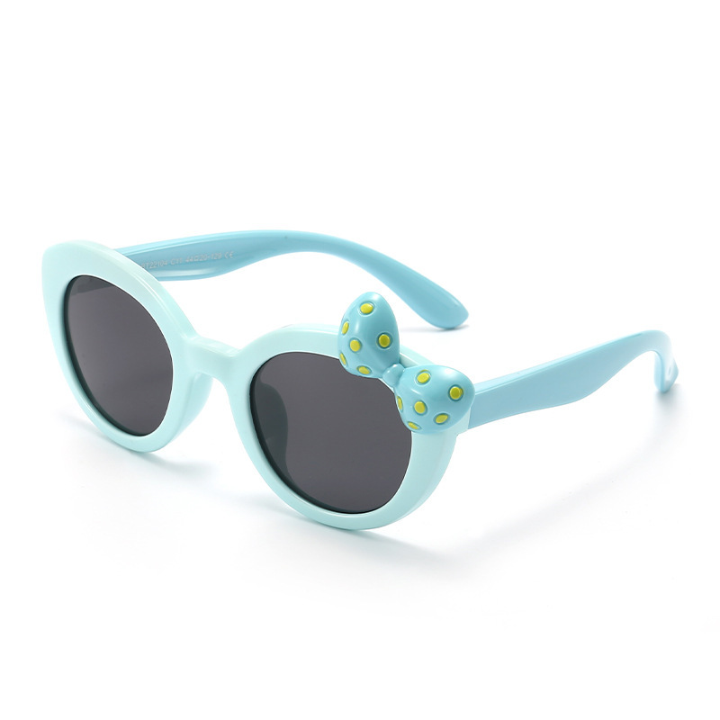 New Kids Sunglasses Polarized Cartoon Bow Kids' Sunglasses Silicone UV Protection Glasses 22104