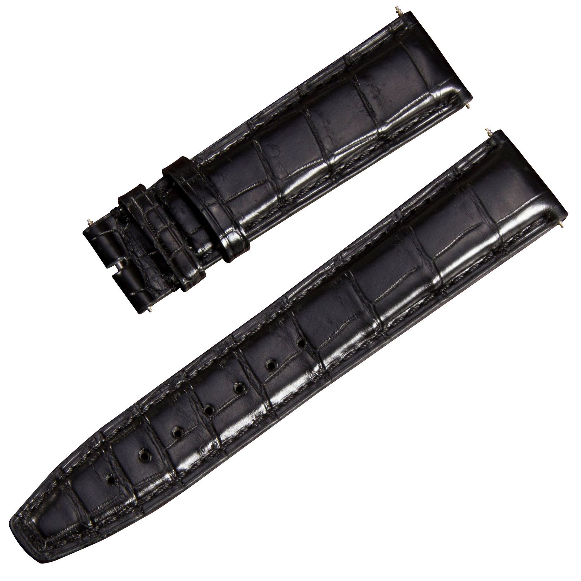 鳄鱼皮表带适用于表带真皮 葡萄牙菲诺飞行员手表带男款时尚