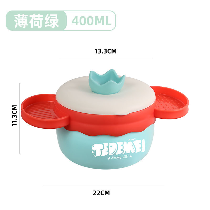 H162 Solid Food Bowl Water Cup Fork and Spoon Children's Tableware Set Drop-Resistant Baby Bowl Baby Water Bowl Constant Temperature Bowl