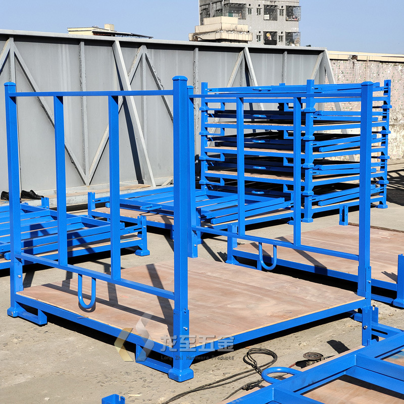 龙至供应工厂布料堆垛货架重型卷料放置架仓库布匹架折叠式堆垛架