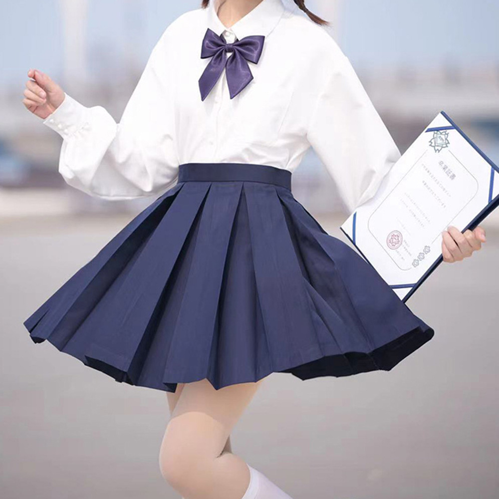 自制新款jk制服纯色箱褶裙正统百褶裙短裙半身裙十箱褶裙子