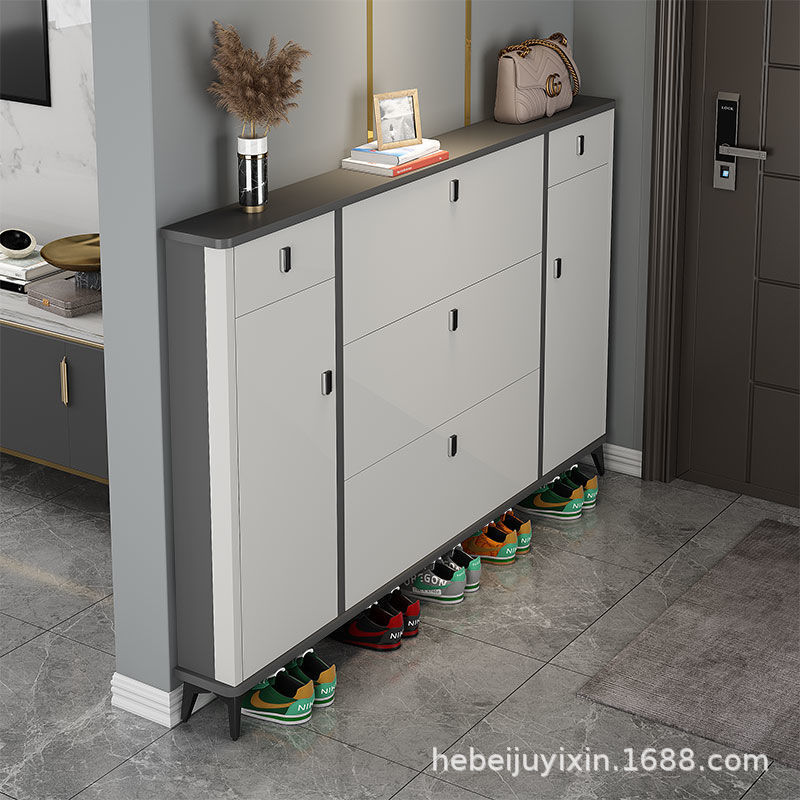 意式超薄鞋柜门口进门靠墙玄关柜家用简易收纳柜现代