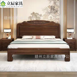 金花梨木1.5米实木床仿古榫卯大床雕花主卧双人中式1.8米古典大床