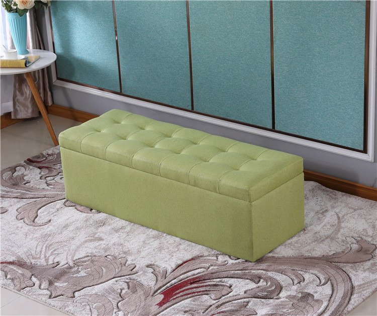 商场服装店鞋店休息沙发可储物收纳棉麻床尾储物沙发家用凳子沙发