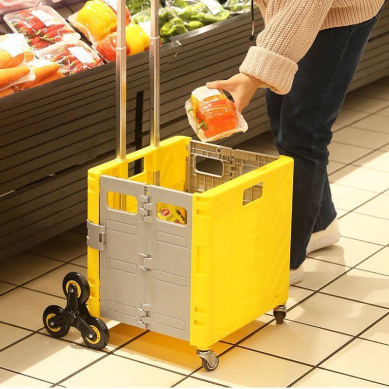 家用买菜小拉车小推车四轮购物车手拉车小拖摆摊折叠