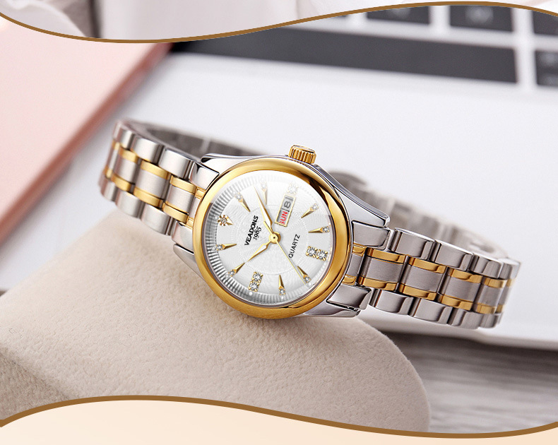 威顿veadons手表女士男表时尚商务男士石英日历手表情侣学生表