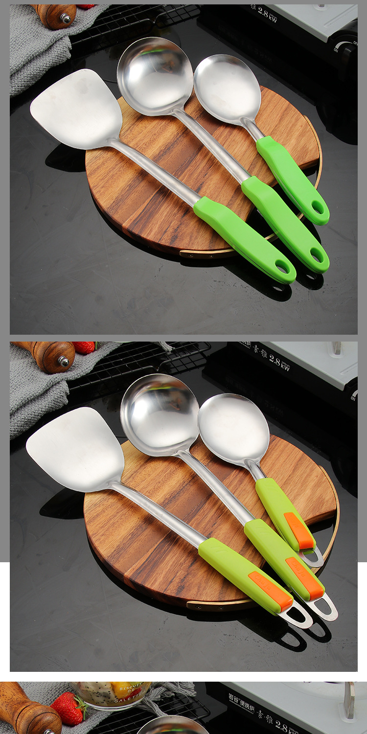 不锈钢锅铲全套 出口外贸厨具套装 厨房用品炒菜铲子饭勺汤勺漏勺