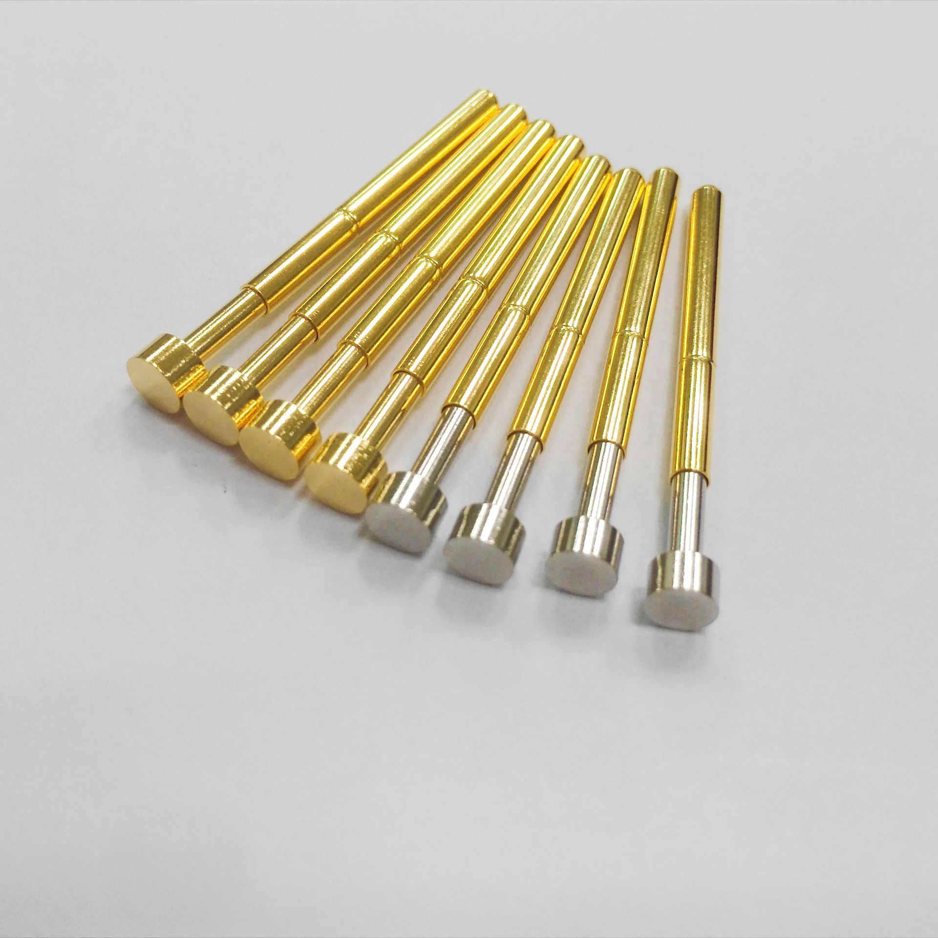 金属测试针 探针 p156-g 平头 顶针 镀金 弹簧针 4.0mm头部 英冈