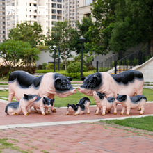 仿真八大民猪雕塑摆件陆川猪荣昌猪花园庭院草坪园林景观动物装饰
