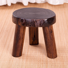 JG实木小板凳木凳圆凳子家用换鞋凳复古桐木坐凳茶几实木矮凳民族