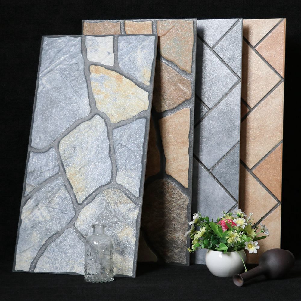 高端别墅文化石外墙砖300x600条形状厨卫仿古砖阳台户外防滑地砖