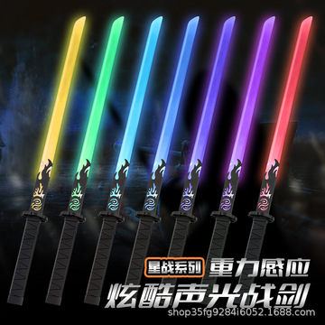 跨境爆款武士刀剑刀具模型发光玩具儿童玩具夜视摆摊地摊网红货源