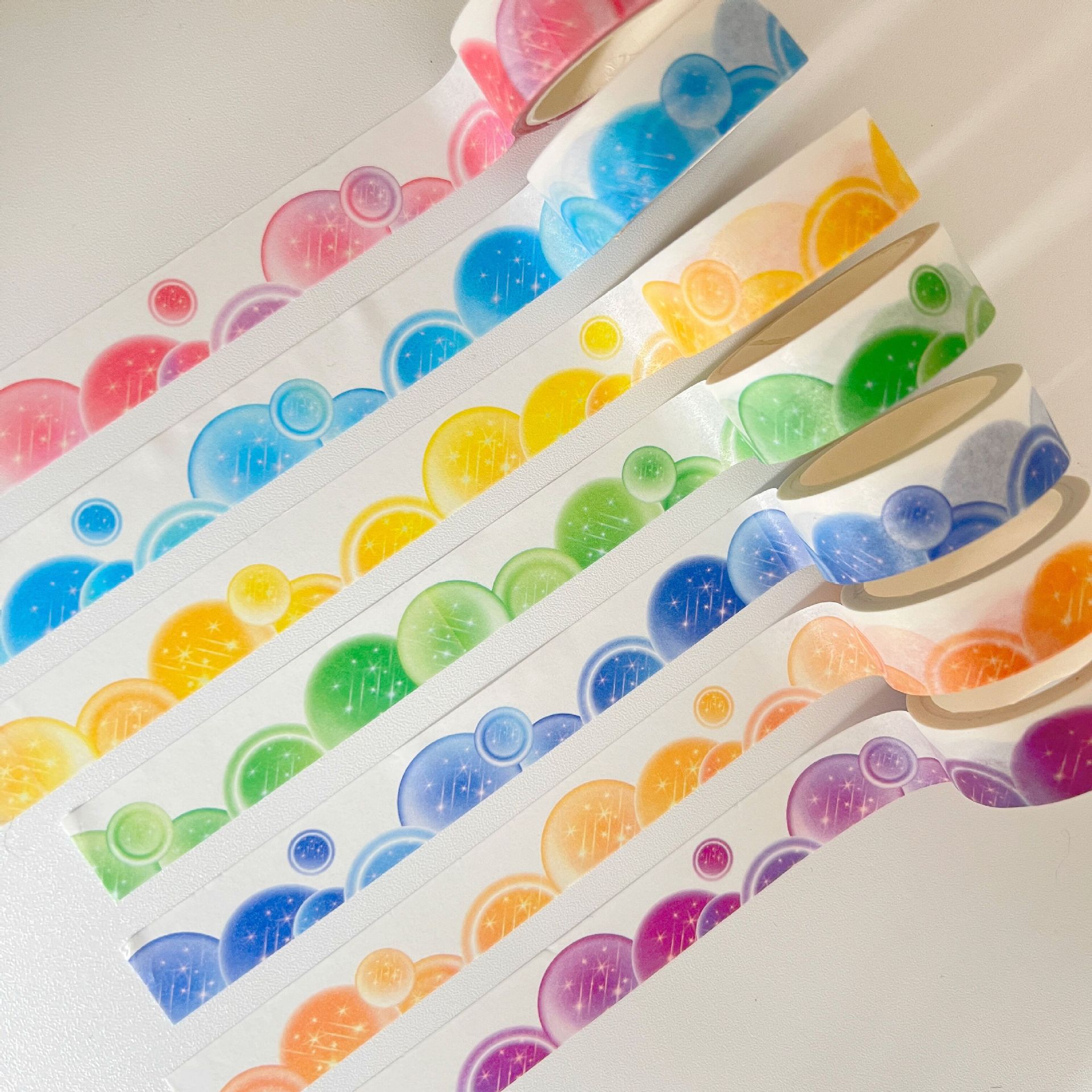 韩国ins同款造景和纸胶带星空泡泡贴纸diy咕卡装饰素材-阿里巴巴