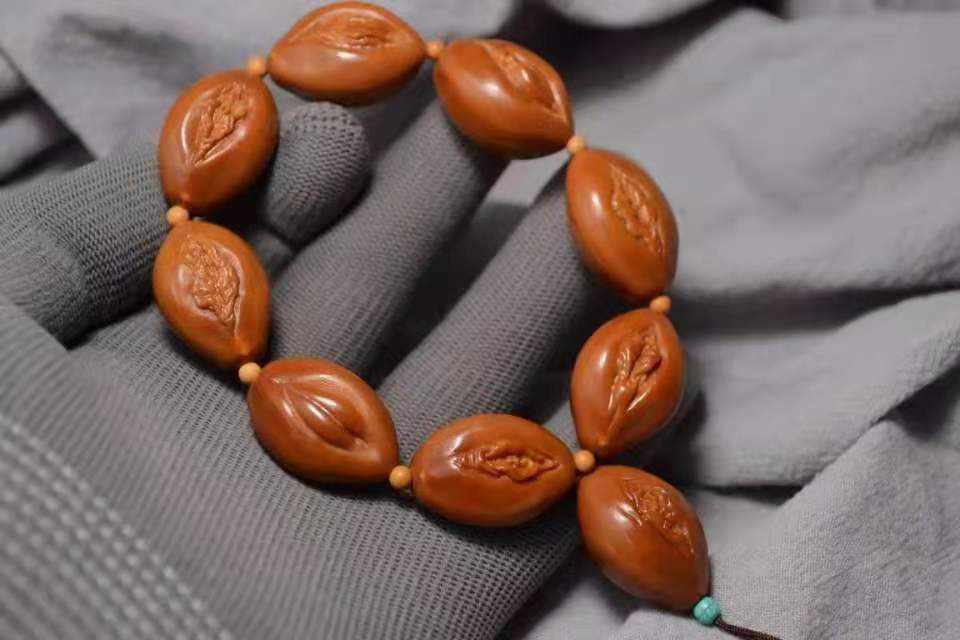 精雕橄榄核生命之源写实版手串橄榄核手链名家核雕工艺品文玩批发