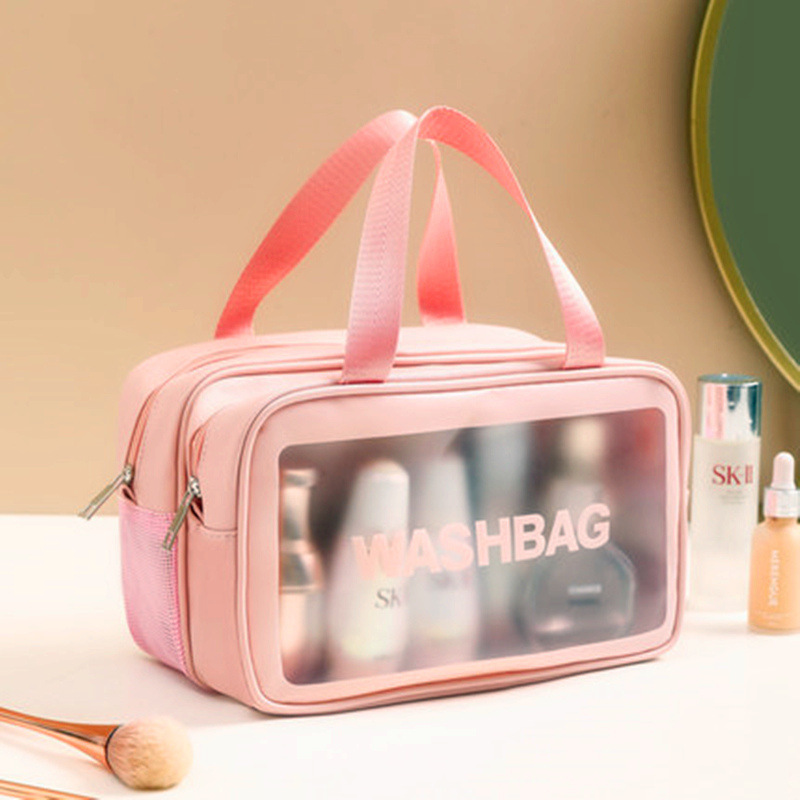 Dry Wet Separation Cosmetic Bag Multifunctional Portable Travel Toiletry Bag Large Capacity Waterproof Skincare Storage Bag New