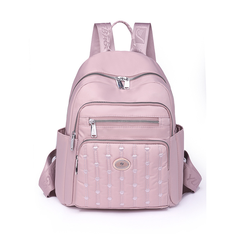 New 2024 Casual Women's Bag Fashionable Simple Travel Backpack Commuter Nylon Fabric Backpack