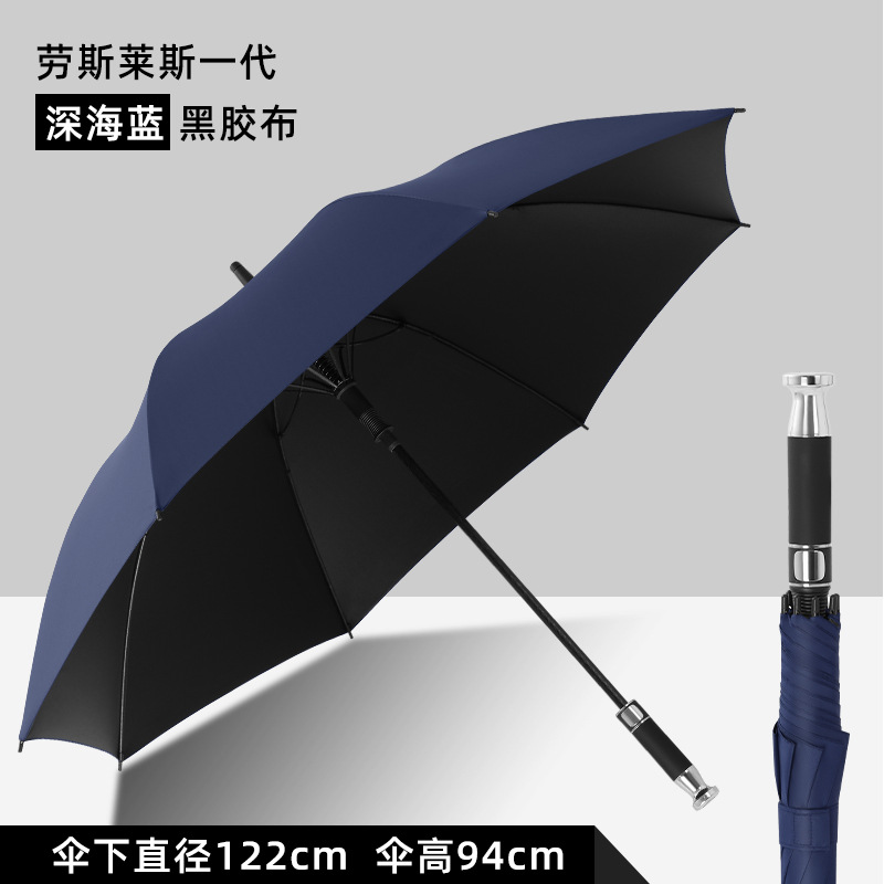 Plus-Sized Long Handle Golf Double-Layer Automatic Men's Business Windproof Straight Rod Printed Advertising Logo Gift Umbrella