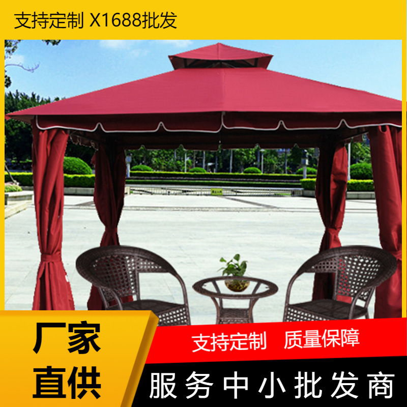 四角凉亭 休闲遮阳棚展销罗马棚 户外四角凉棚 支持定 制-阿里巴巴