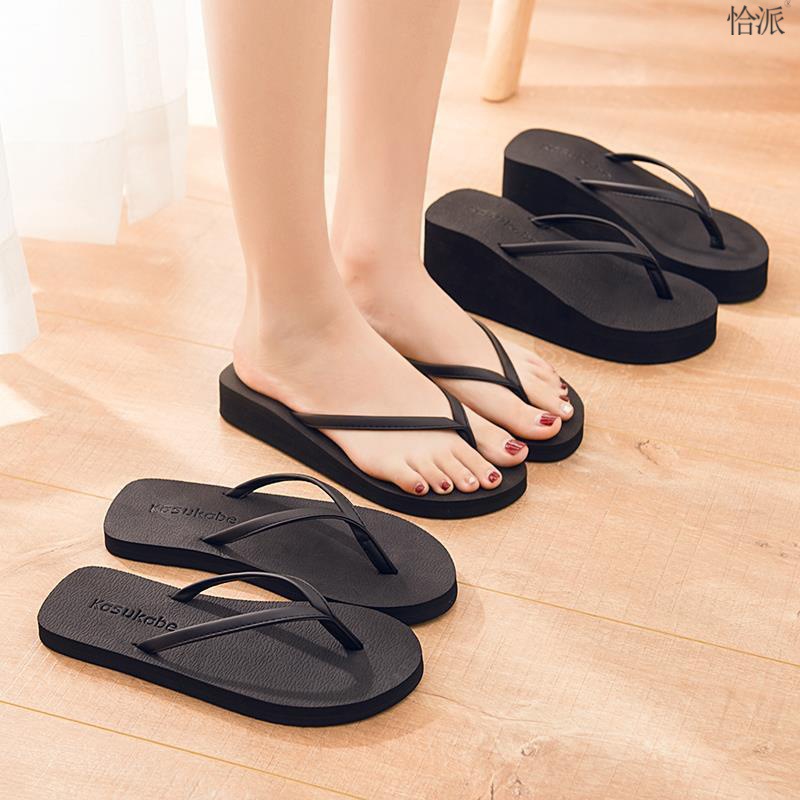 男女情侣人字拖凉拖鞋潮沙滩室外穿学生平跟中跟高跟防滑浴室洗澡