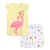 21 European style children Short sleeved suit summer New products Knitted Cotton girl T-shirt suit Cartoon T-shirts Two piece set 21 European style children Short sleeved suit summer New products Knitted Cotton girl T-shirt suit Cartoon T-shirts Two piece set